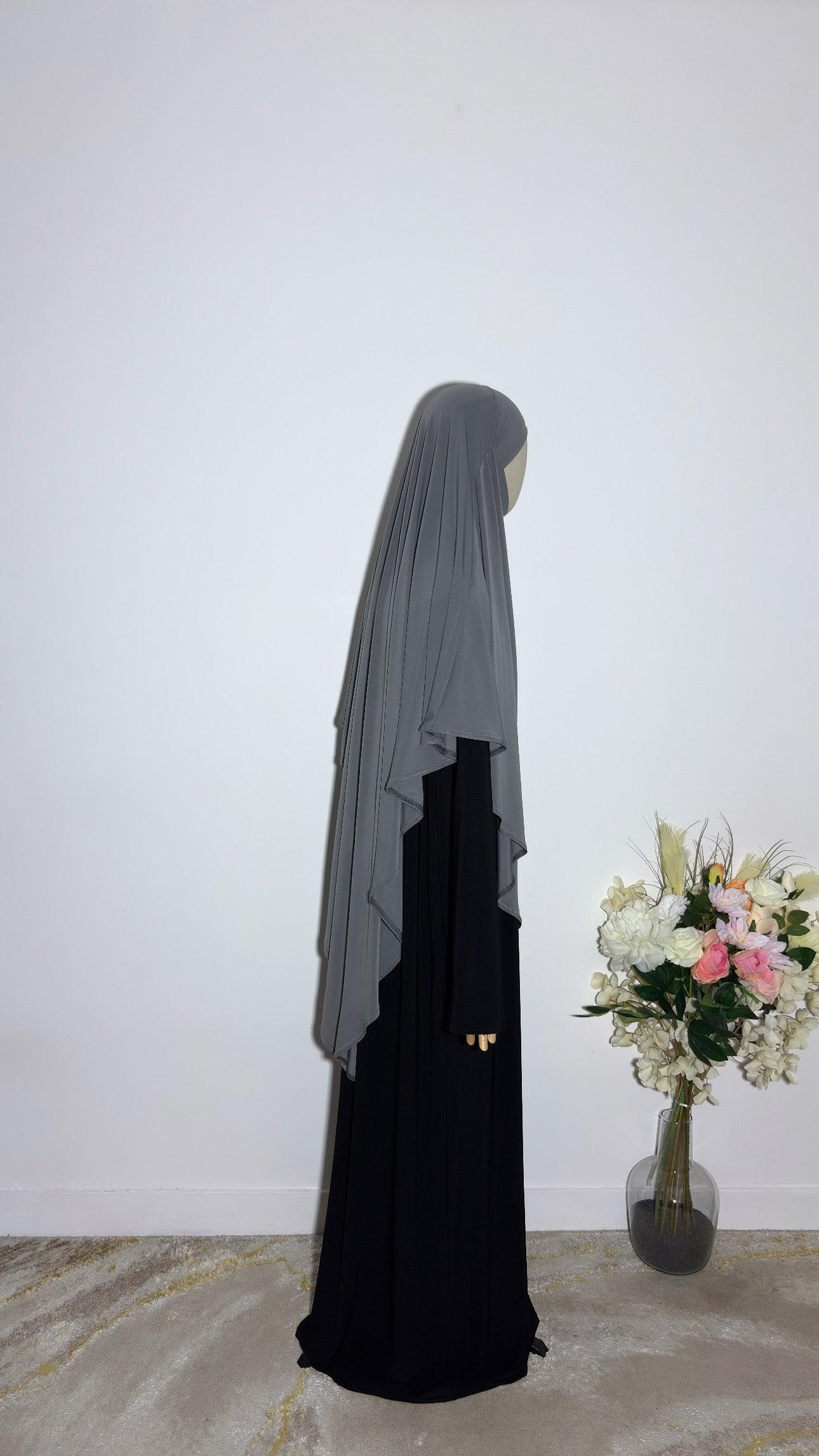 Khimar Afiya Gris