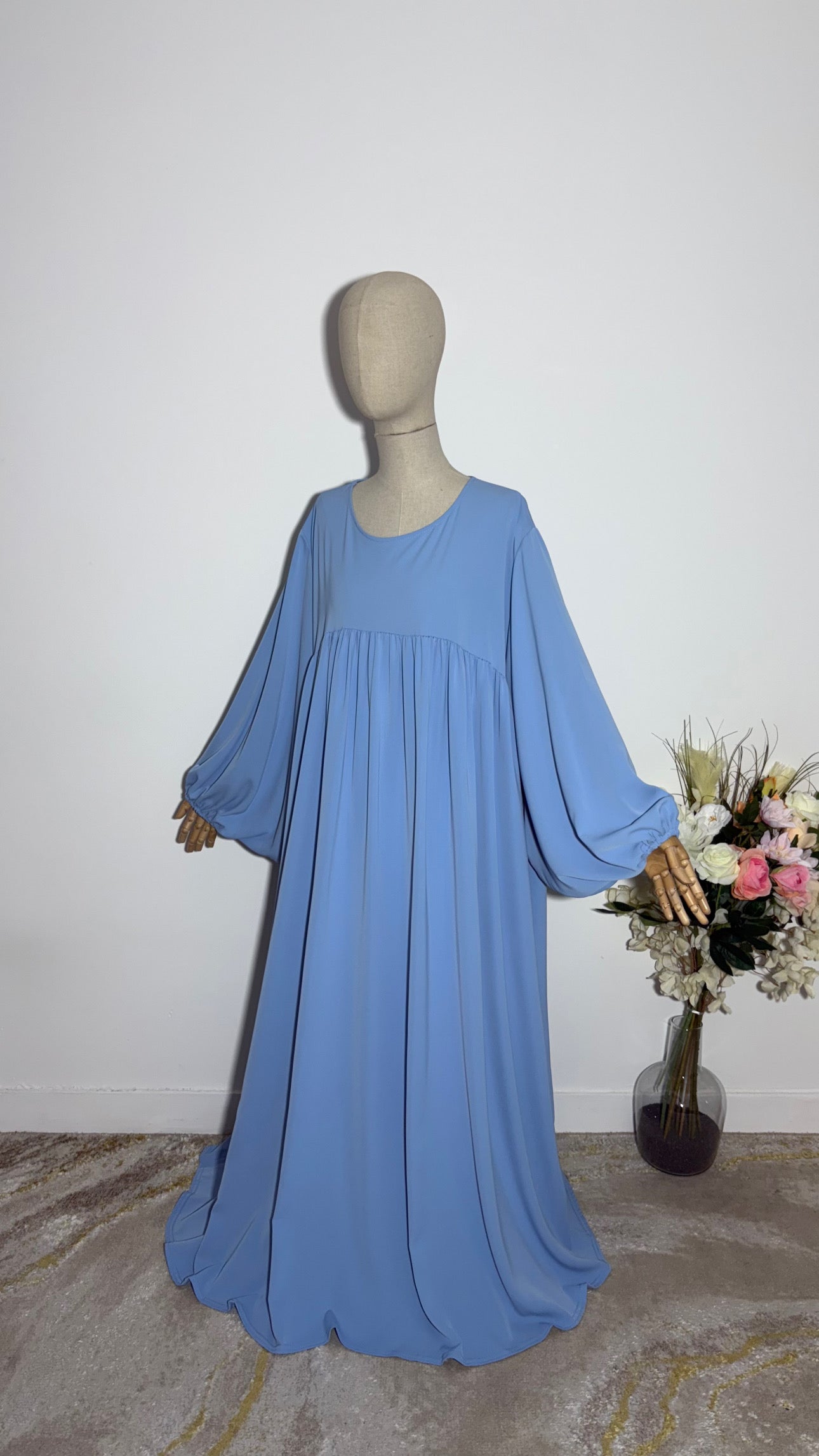 ABAYA JINA BLEU