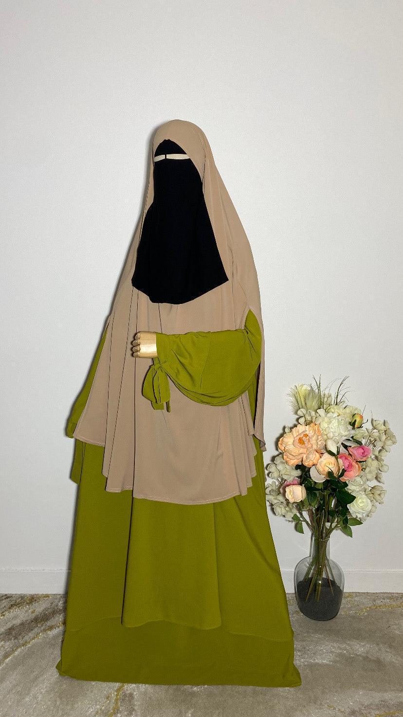 KHIMAR HASNA BEIGE FONCÉ - BAYT AL MUMIN