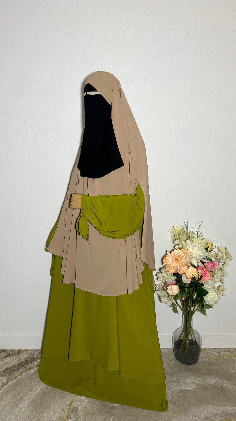 KHIMAR HASNA BEIGE FONCÉ - BAYT AL MUMIN