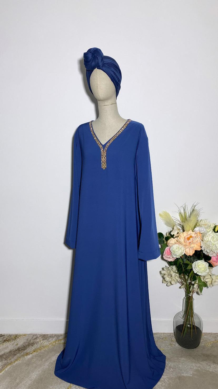 ABAYA NERMIN BLEUE