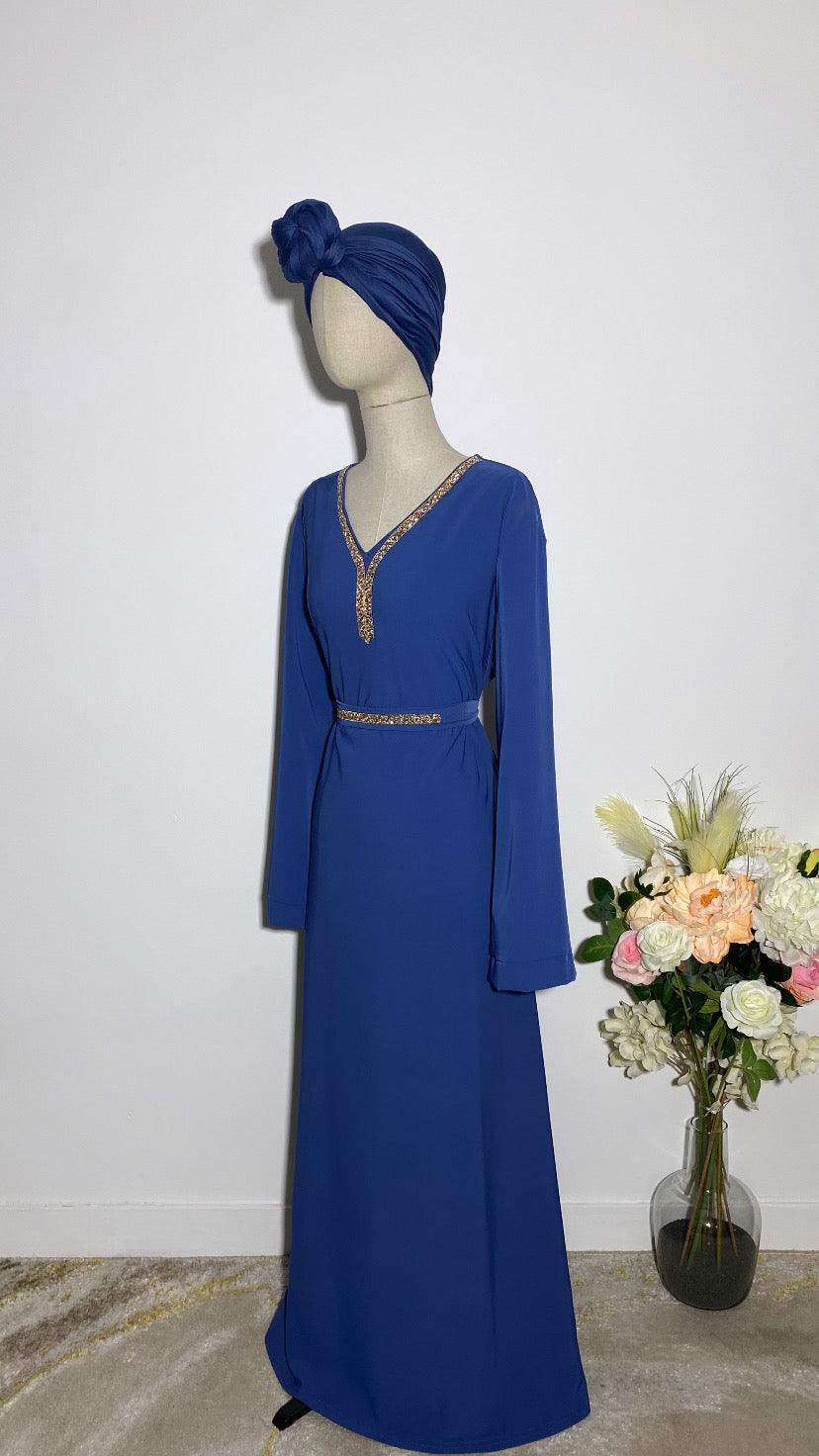 ABAYA NERMIN BLEUE