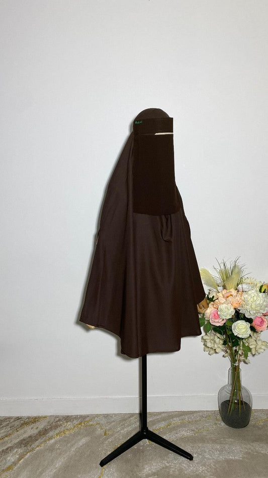 NIQAB SAOUDI DARK CHOCOLAT - BAYT AL MUMIN