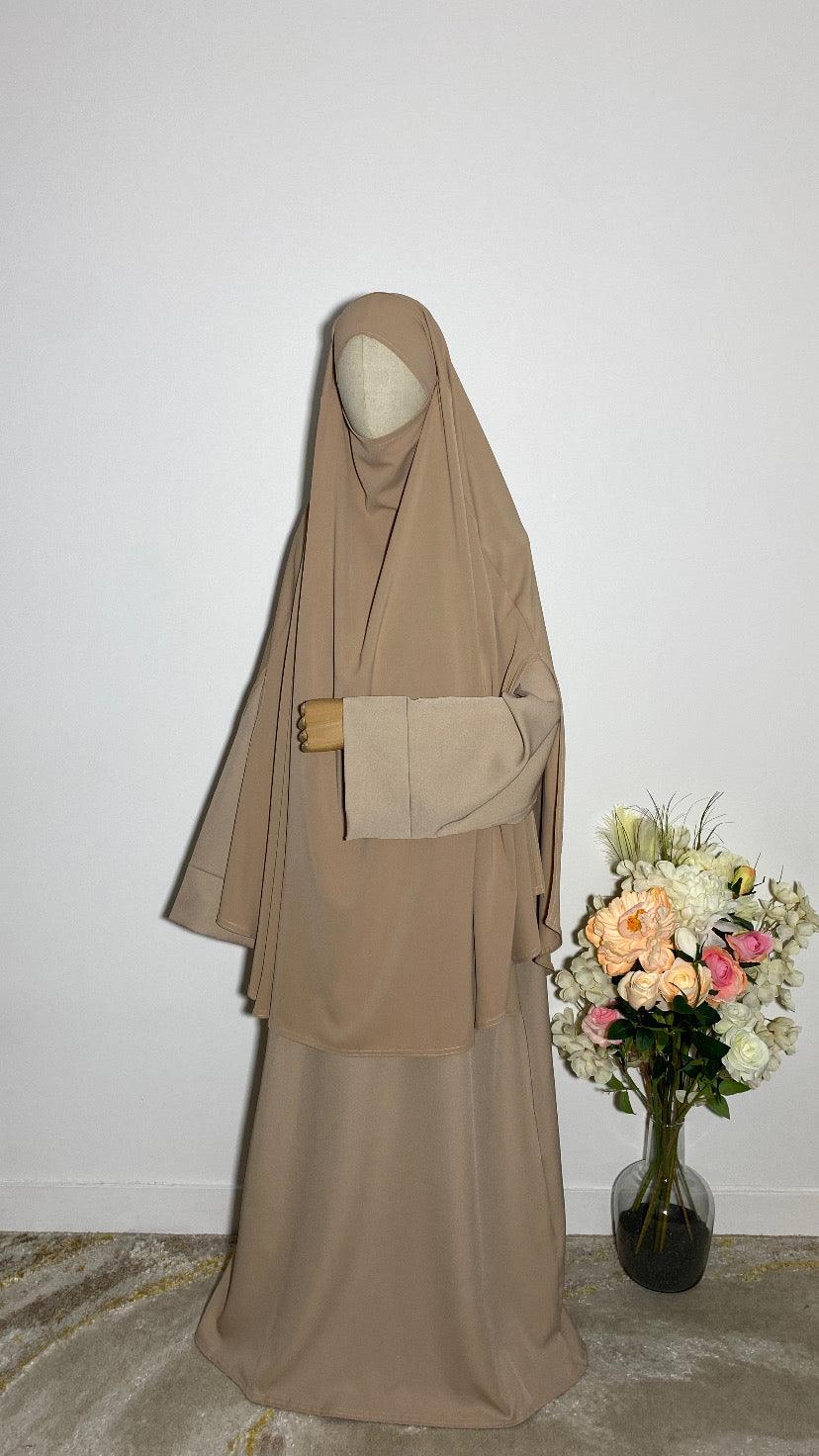 KHIMAR HASNA BEIGE FONCÉ - BAYT AL MUMIN