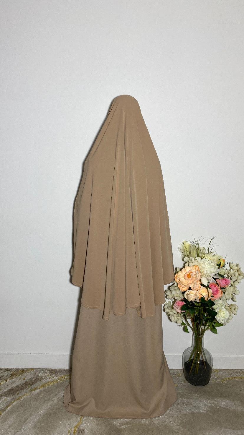 KHIMAR HASNA BEIGE FONCÉ - BAYT AL MUMIN