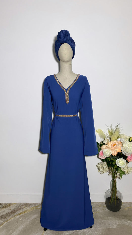 ABAYA NERMIN BLEUE