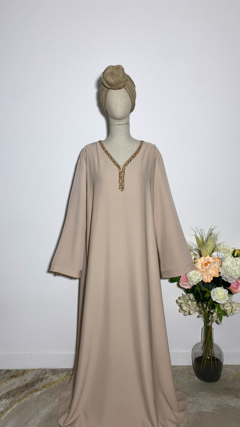 ABAYA NERMIN BEIGE