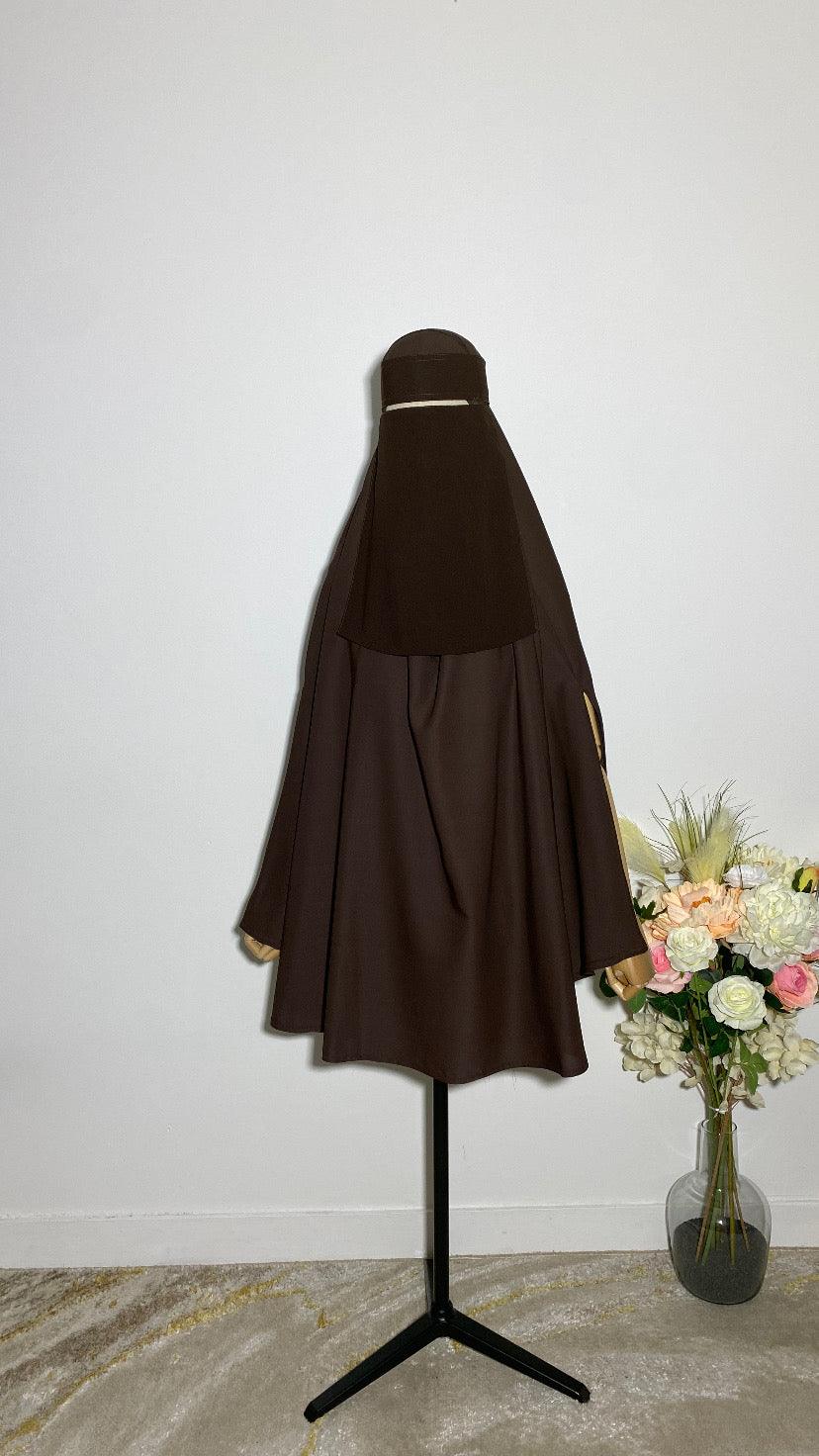 NIQAB SAOUDI DARK CHOCOLAT - BAYT AL MUMIN