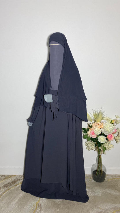 NIQAB PULL DOWN - CAP BLEU GRIS - BAYT AL MUMIN