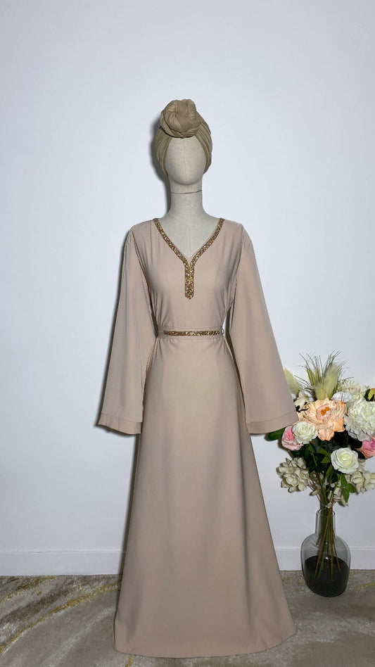 ABAYA NERMIN BEIGE