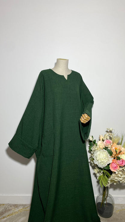 ABAYA YUMNA VERT SAPIN - BAYT AL MUMIN