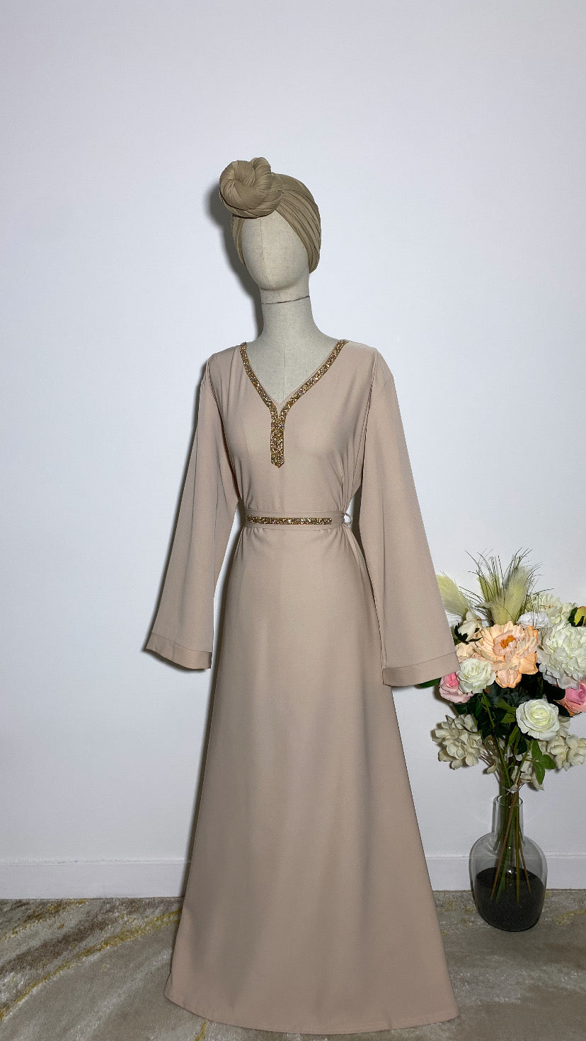 ABAYA NERMIN BEIGE