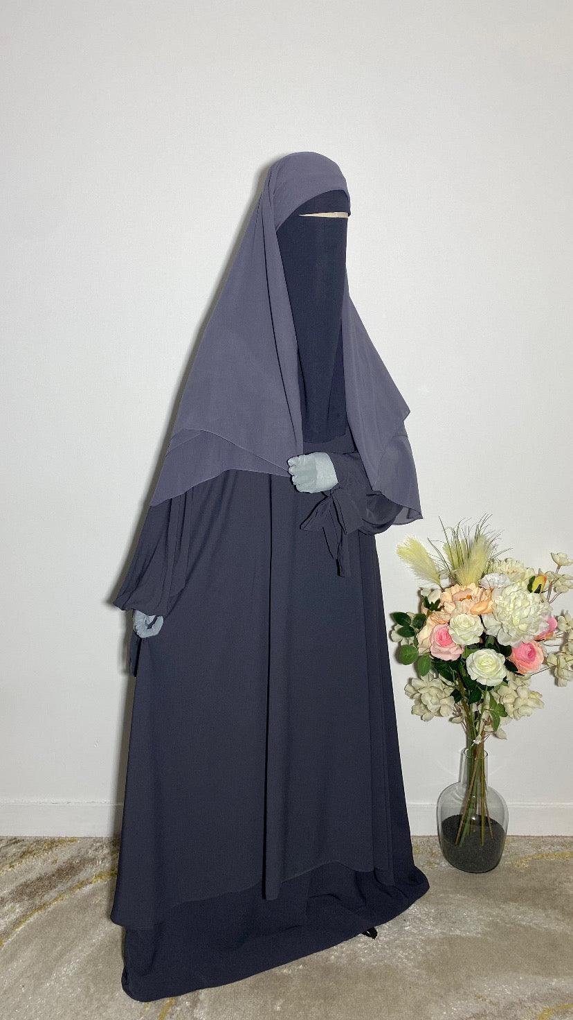 NIQAB PULL DOWN - CAP GRIS ARDOISE - BAYT AL MUMIN