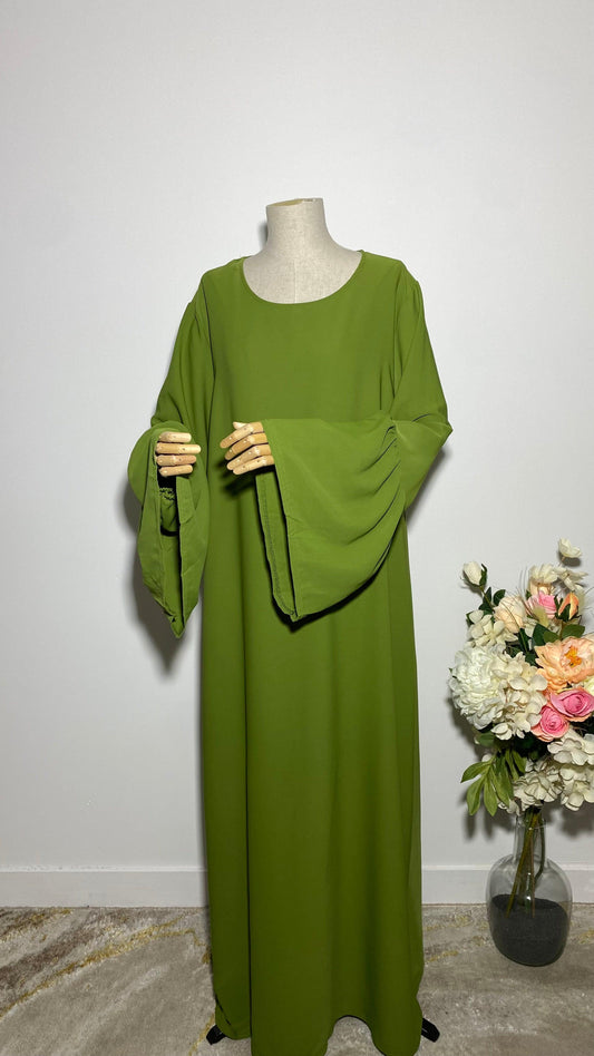 ABAYA SEYA VERT POMME - BAYT AL MUMIN