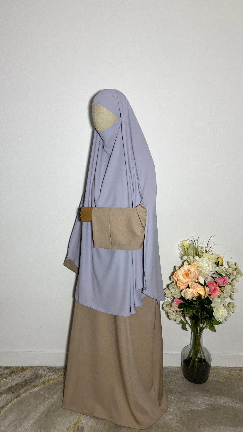 KHIMAR HASNA GRIS CLAIR - BAYT AL MUMIN