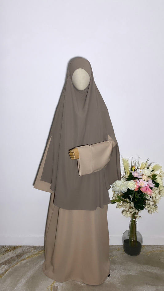 Khimar Hasna Taupe Clair
