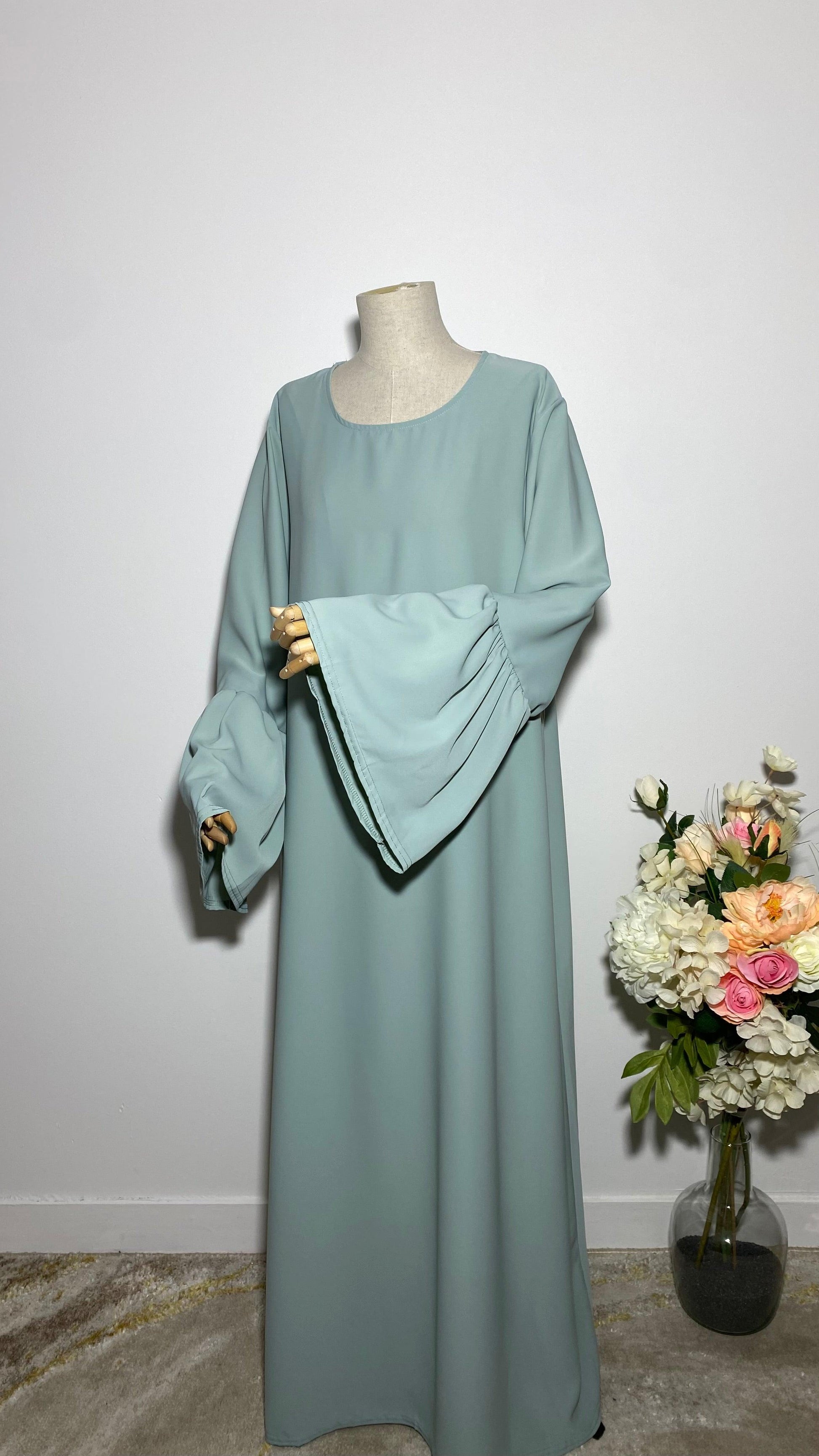 ABAYA SEYA BLEU PASTEL - BAYT AL MUMIN