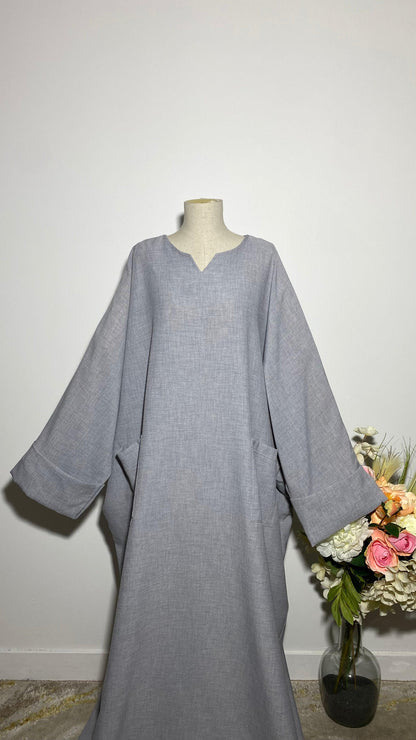 ABAYA YUMNA GRIS - BAYT AL MUMIN