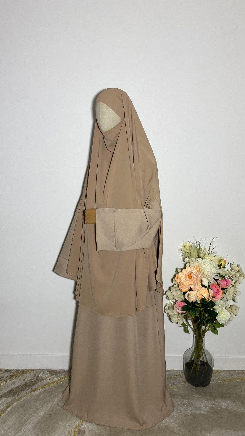 KHIMAR HASNA BEIGE FONCÉ - BAYT AL MUMIN