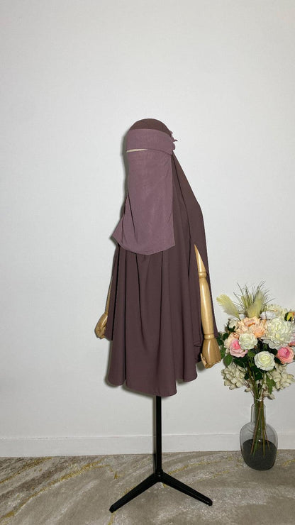 NIQAB PULL DOWN - CAP ROSE POUDRÉ - BAYT AL MUMIN