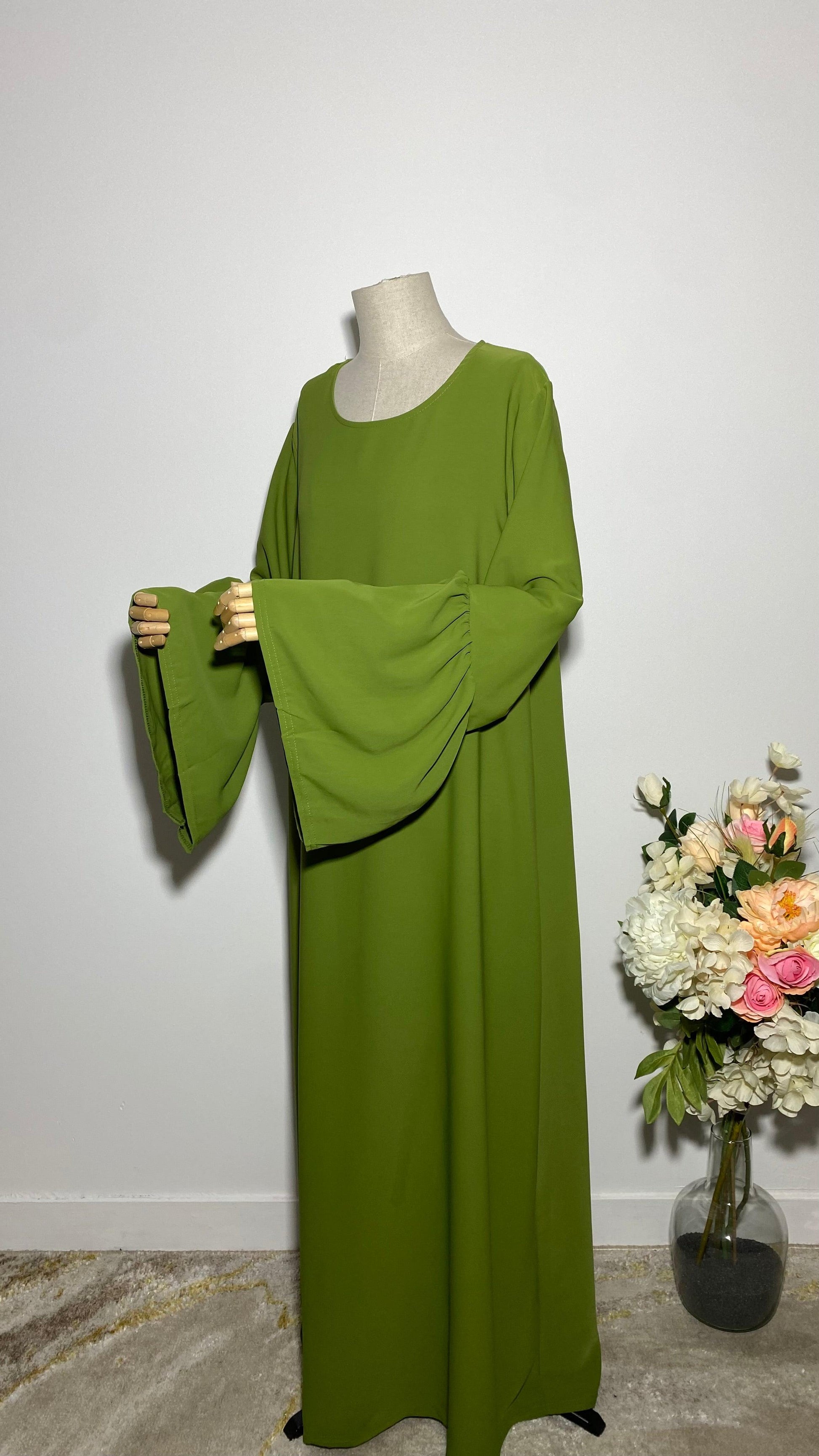 ABAYA SEYA VERT POMME - BAYT AL MUMIN