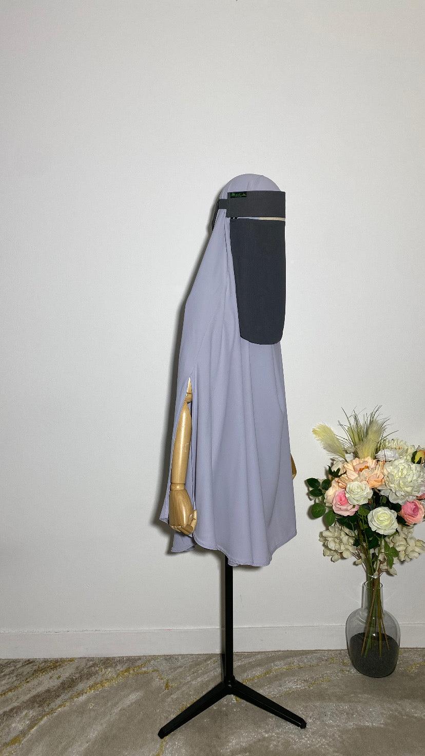 NIQAB SAOUDI GRIS ANTHRACITE - BAYT AL MUMIN