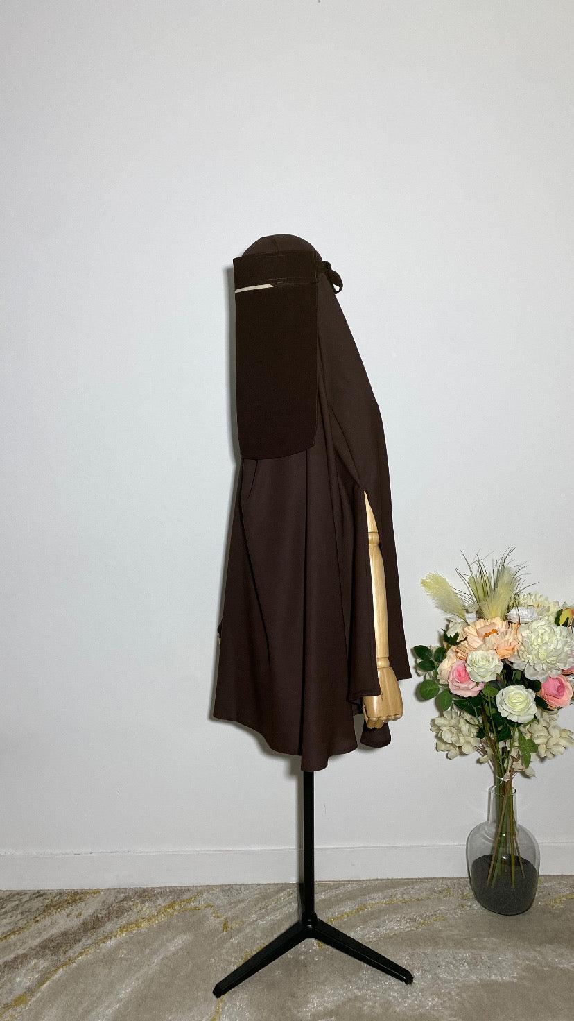 NIQAB SAOUDI DARK CHOCOLAT - BAYT AL MUMIN