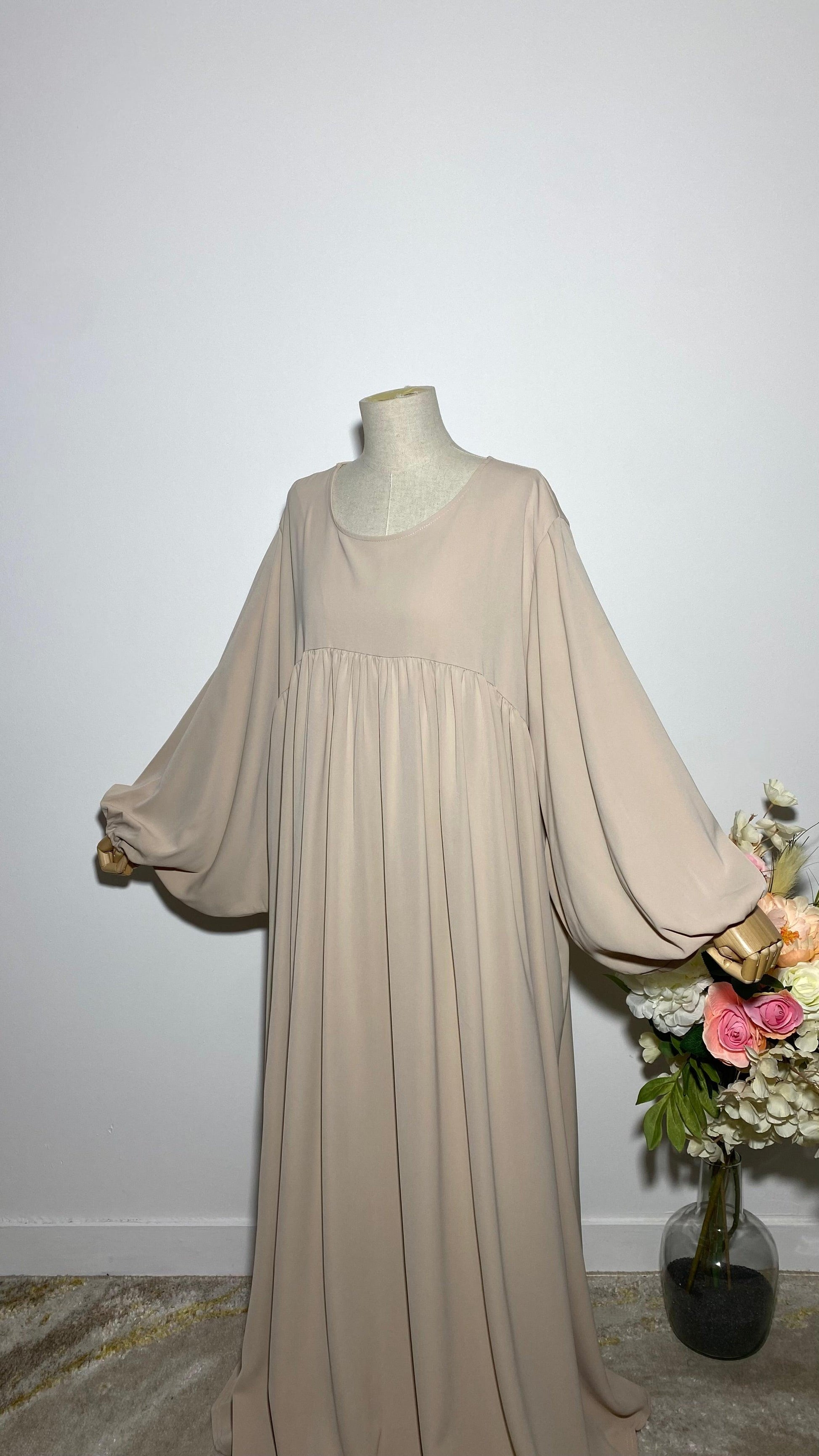 ABAYA JINA BEIGE CLAIR - BAYT AL MUMIN