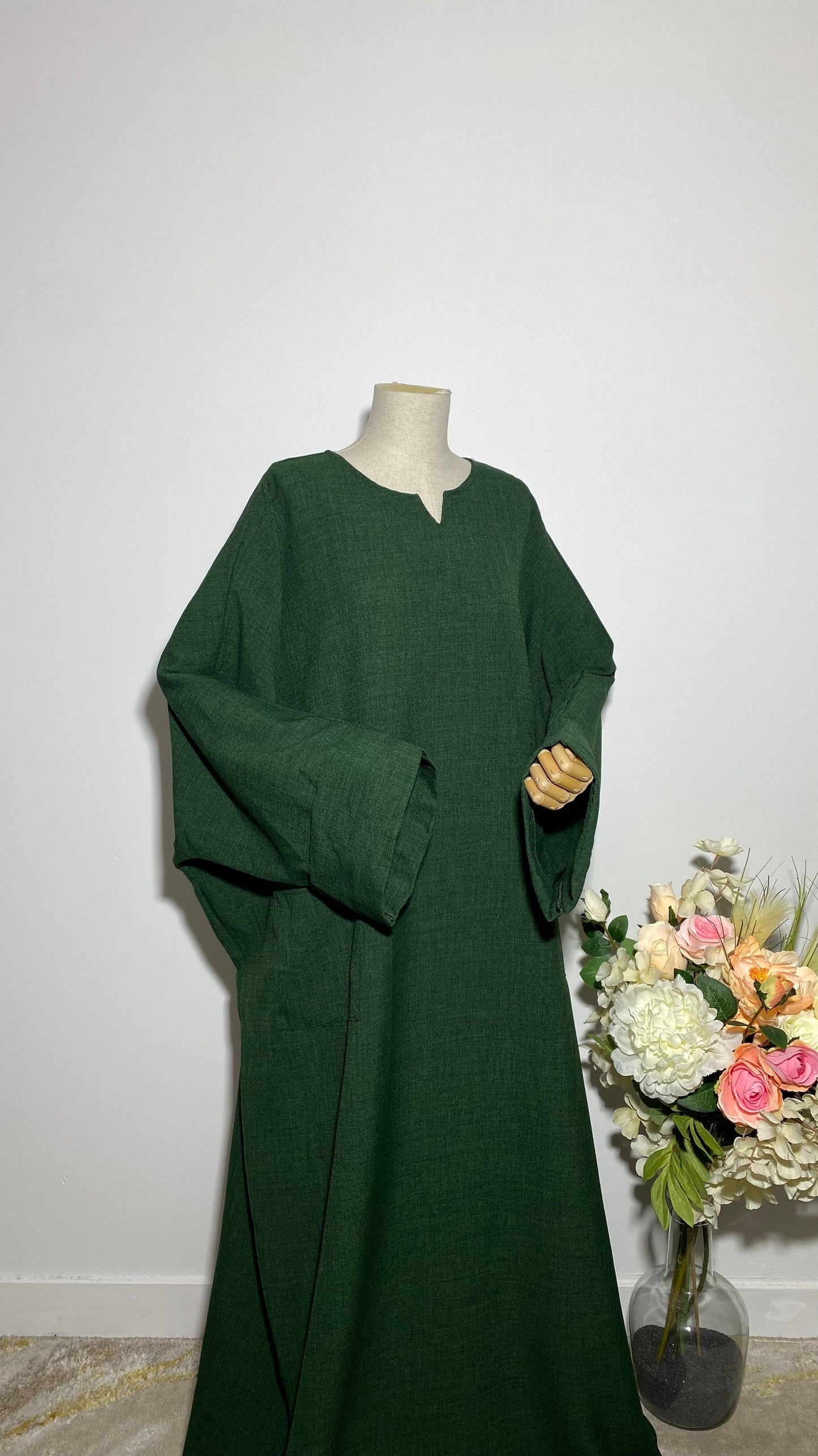 ABAYA YUMNA VERT SAPIN - BAYT AL MUMIN