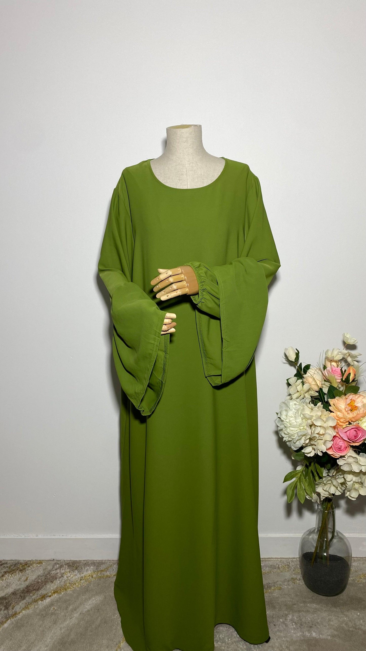 ABAYA SEYA VERT POMME - BAYT AL MUMIN