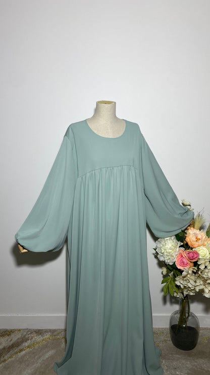 ABAYA JINA BLEU PASTEL - BAYT AL MUMIN