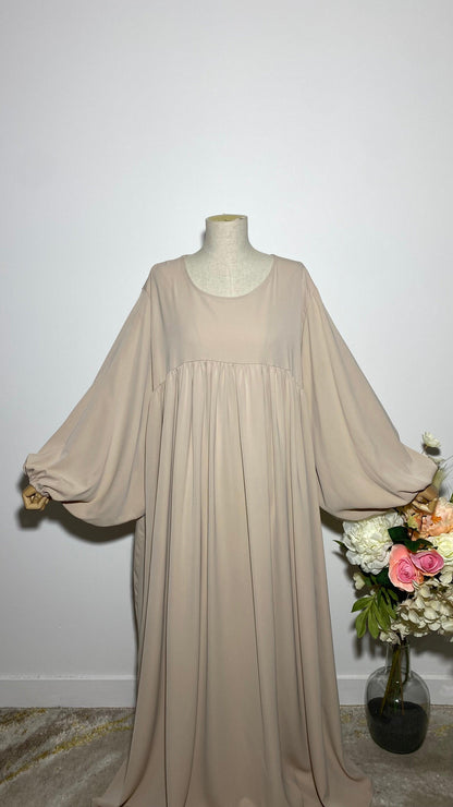 ABAYA JINA BEIGE CLAIR - BAYT AL MUMIN