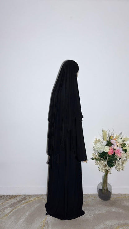 Khimar Afiya Noir