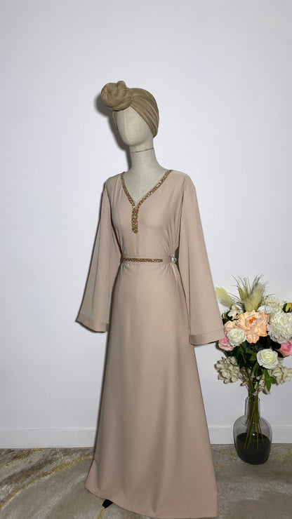 ABAYA NERMIN BEIGE