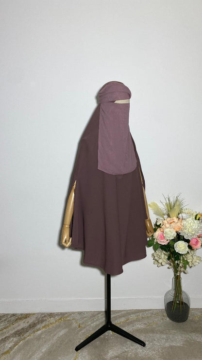 NIQAB PULL DOWN - CAP ROSE POUDRÉ - BAYT AL MUMIN