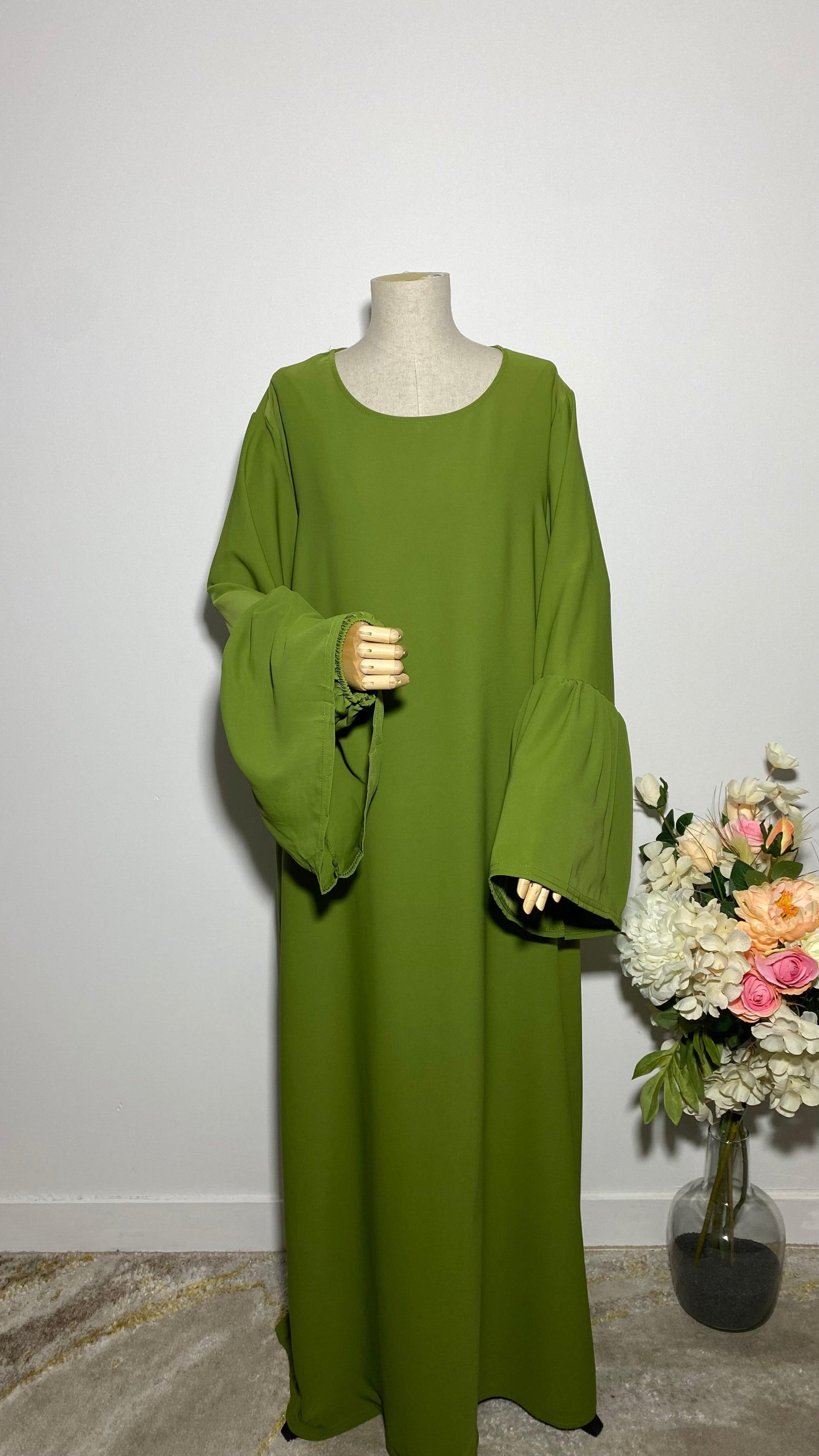 ABAYA SEYA VERT POMME - BAYT AL MUMIN