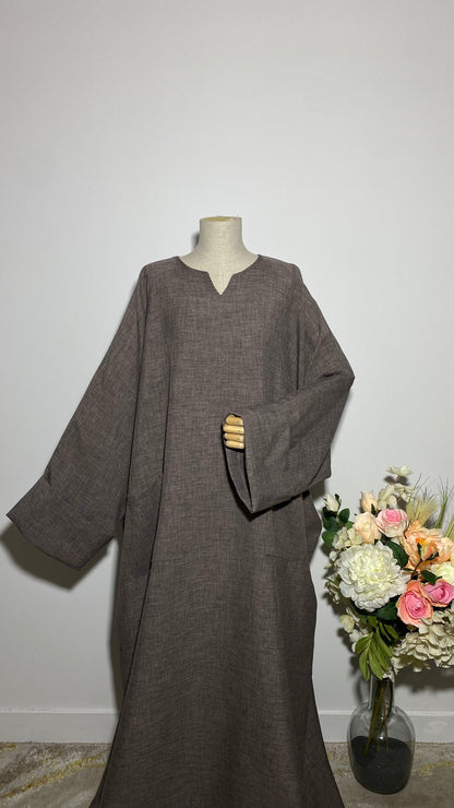 ABAYA YUMNA TAUPE - BAYT AL MUMIN