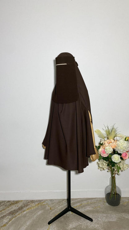 NIQAB SAOUDI DARK CHOCOLAT - BAYT AL MUMIN