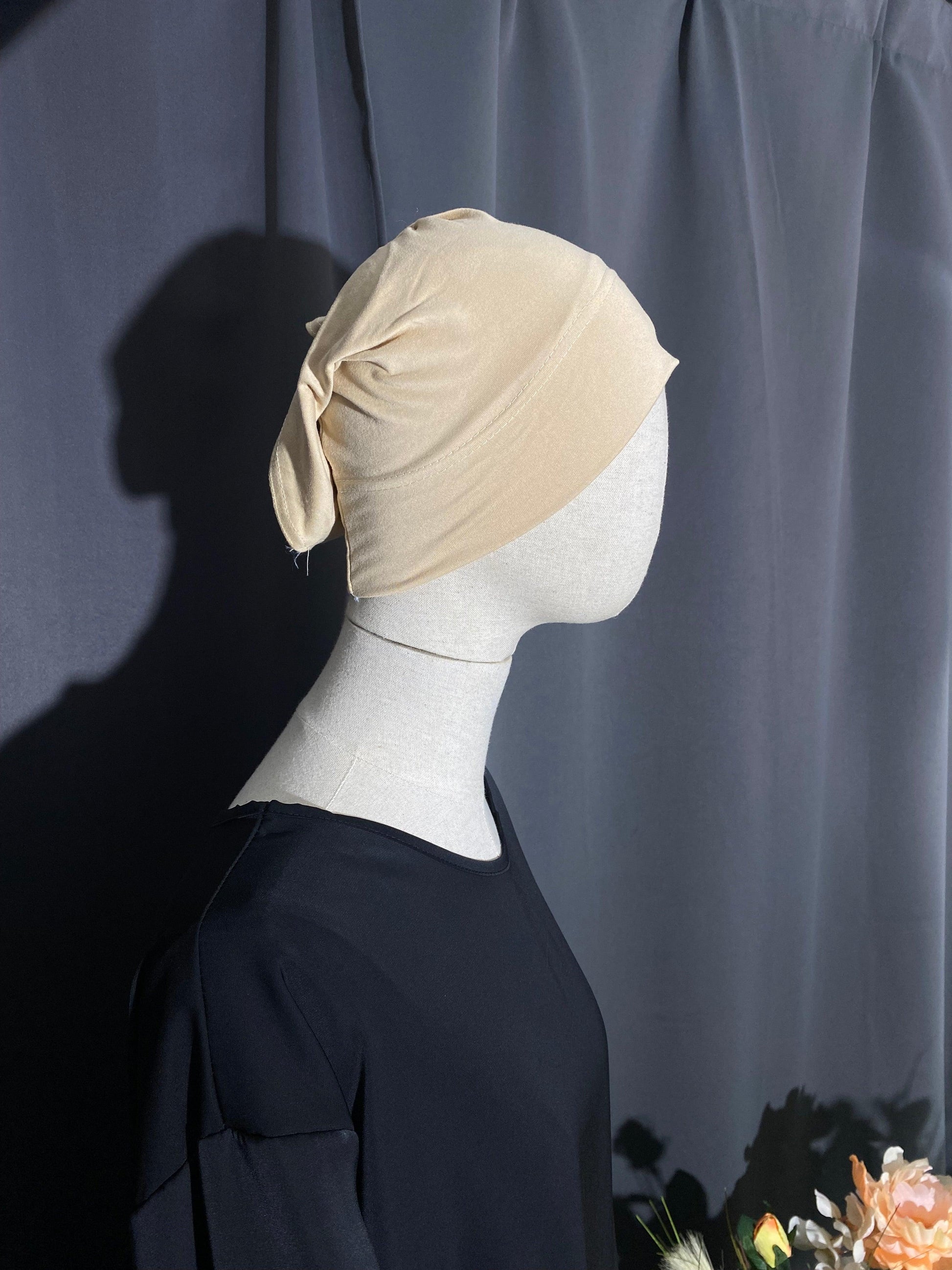 BONNET HIJAB OUVERT BEIGE - BAYT AL MUMIN