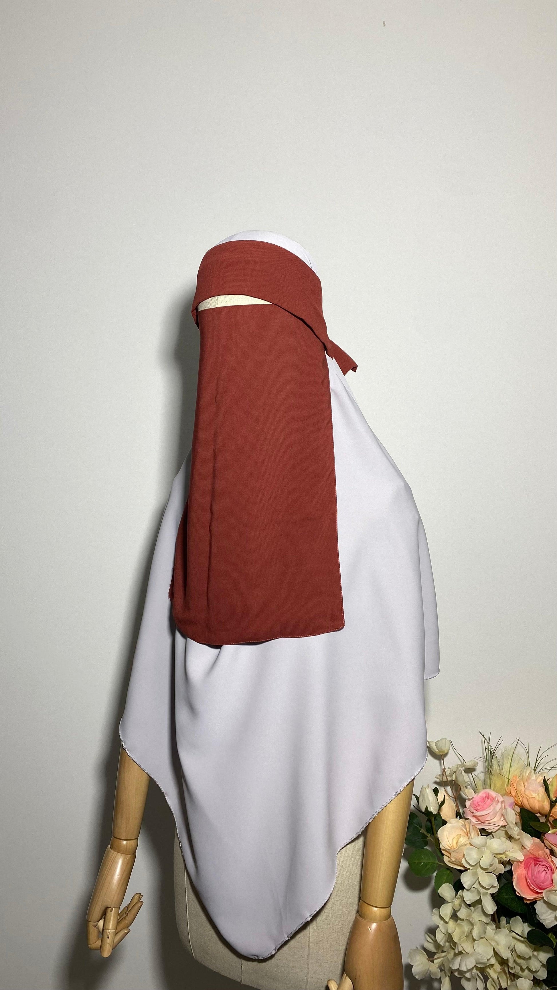 NIQAB PULL DOWN - CAP CORAIL - BAYT AL MUMIN