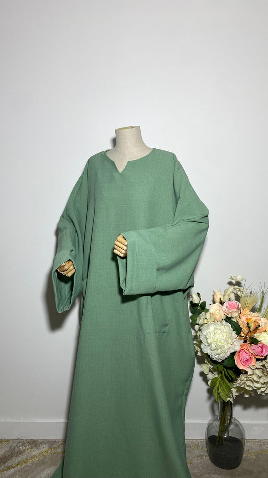 ABAYA YUMNA VERT D’EAU - BAYT AL MUMIN