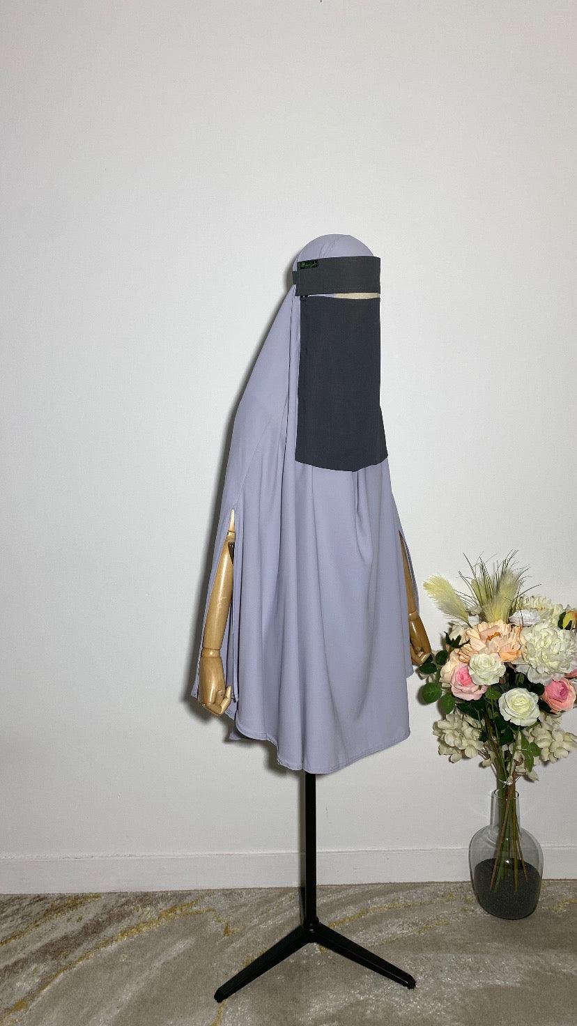 NIQAB SAOUDI GRIS ANTHRACITE - BAYT AL MUMIN