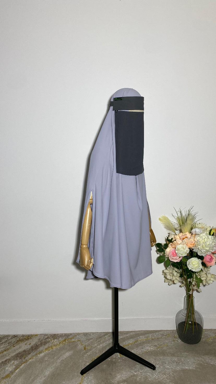 NIQAB SAOUDI GRIS ANTHRACITE - BAYT AL MUMIN