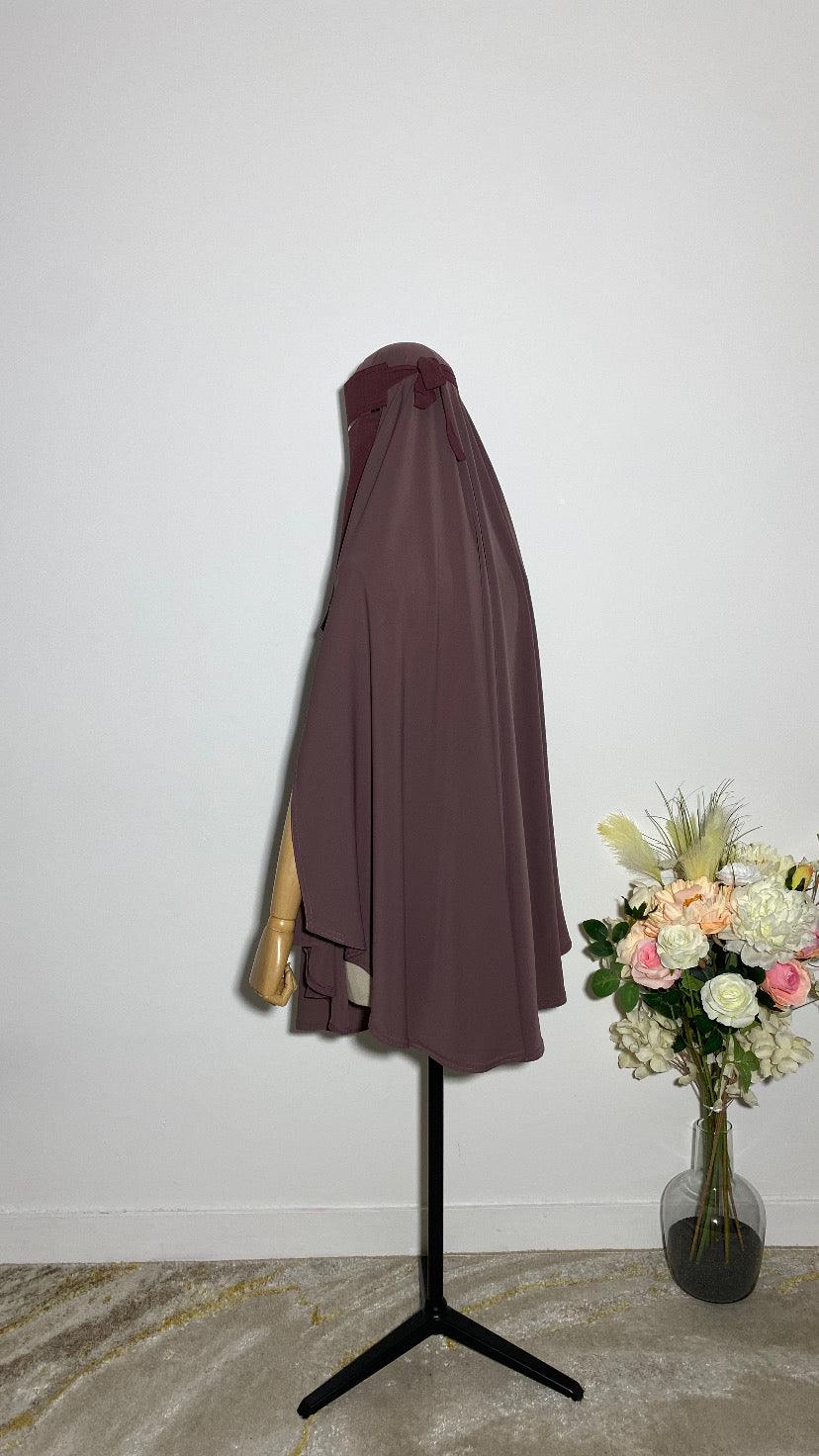 NIQAB SAOUDI BURGUNDY - BAYT AL MUMIN