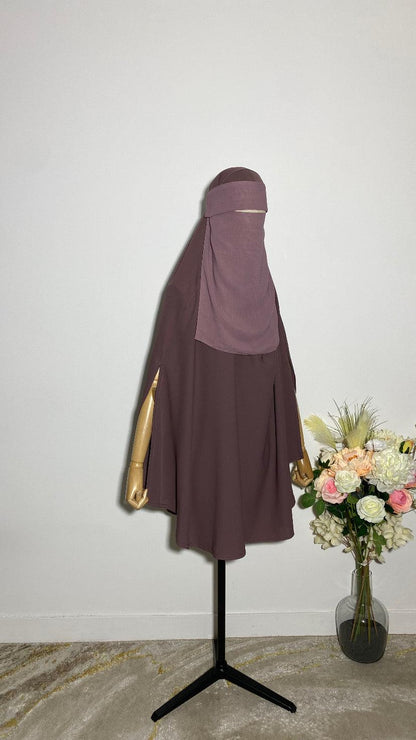 NIQAB PULL DOWN - CAP ROSE POUDRÉ - BAYT AL MUMIN