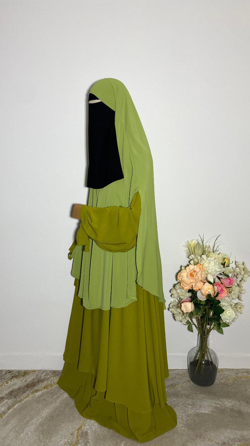 KHIMAR HASNA VERT POMME - BAYT AL MUMIN