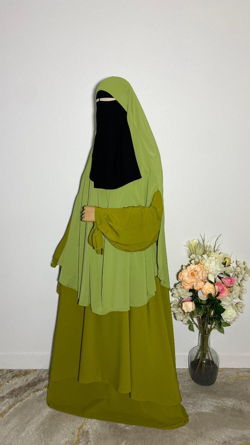 KHIMAR HASNA VERT POMME - BAYT AL MUMIN