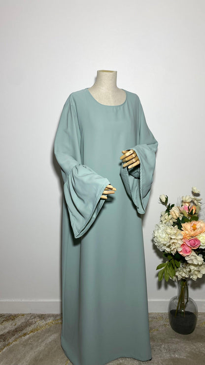 ABAYA SEYA BLEU PASTEL - BAYT AL MUMIN