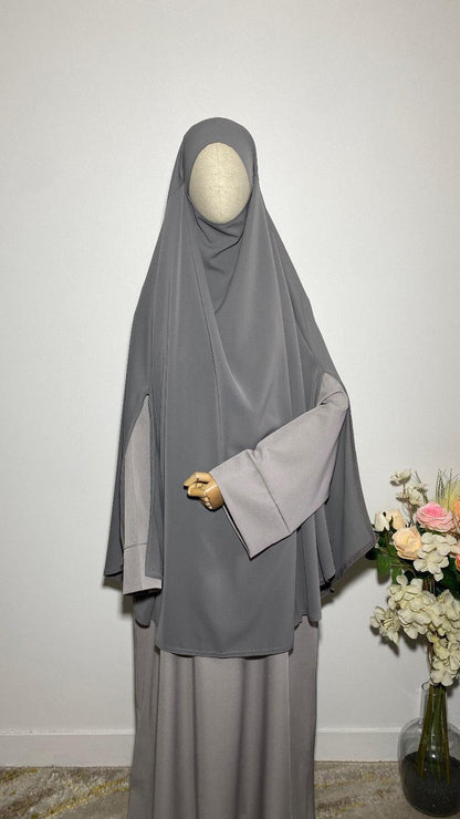 ABAYA MONA GRIS CLAIR - BAYT AL MUMIN